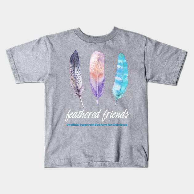 feathered friends (3) Kids T-Shirt by Just Winging It Designs